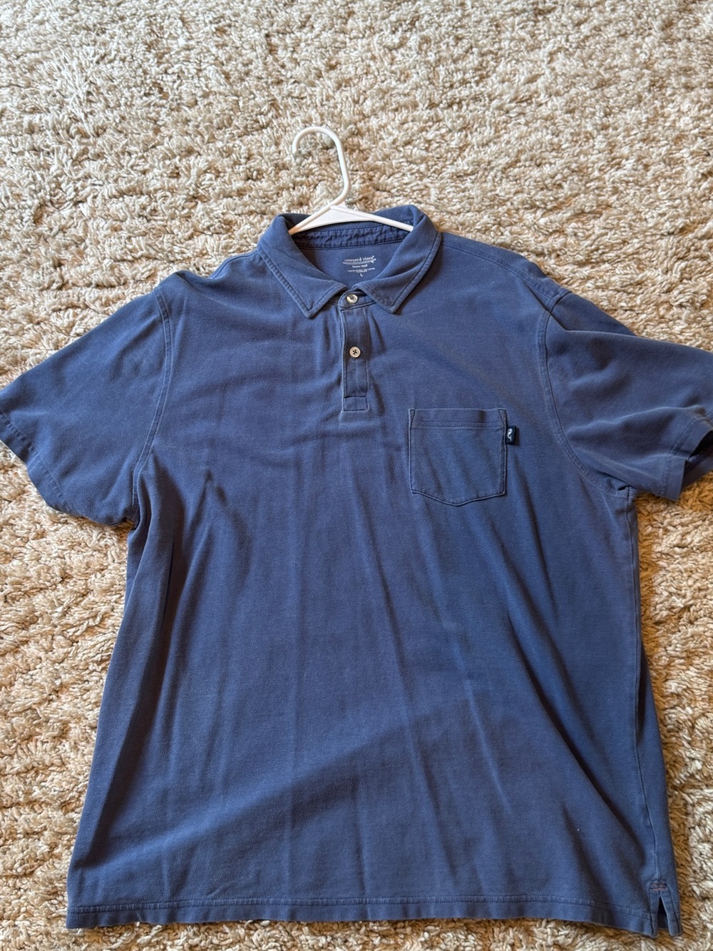 Men’s large Vineyard Vines Navy Short-Sleeve Pocket Polo
